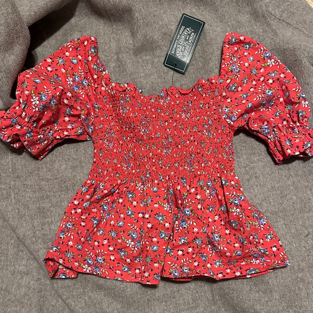 NWT Girls Polo Ralph Lauren Country Top